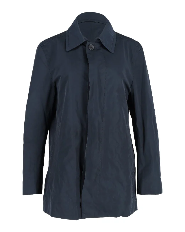 Boss by Hugo Boss Coat in Navy Blue Polyester