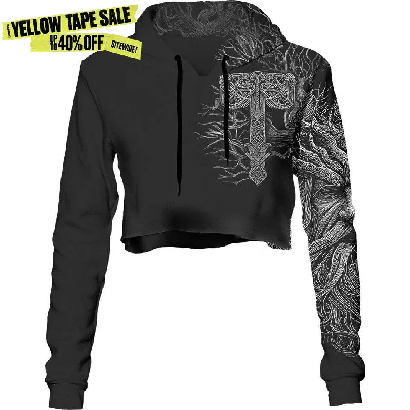 Dark Throne Crop Hoodie