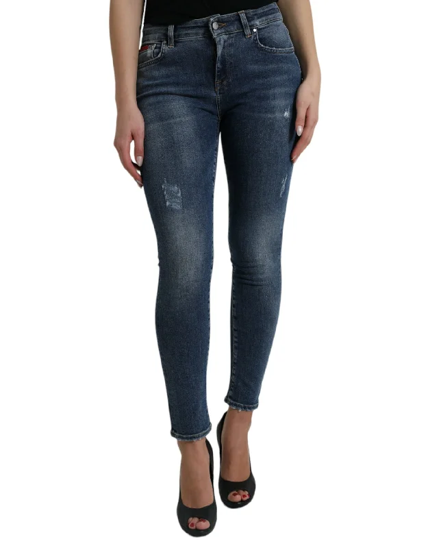 Dolce & Gabbana Elegant Mid Waist Stretch Jeans in Women's