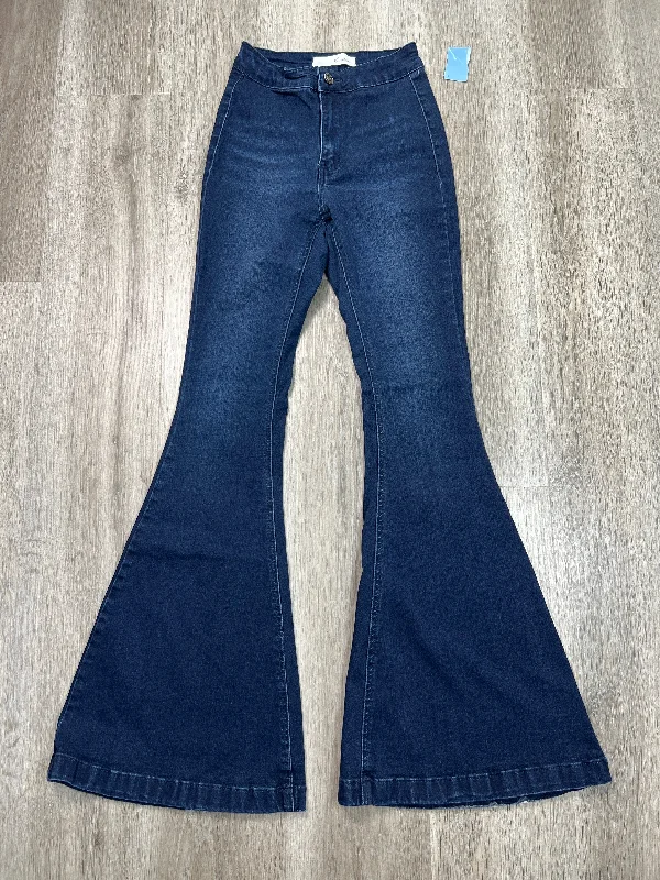 Jeans Flared By Kancan In Blue Denim, Size: 0