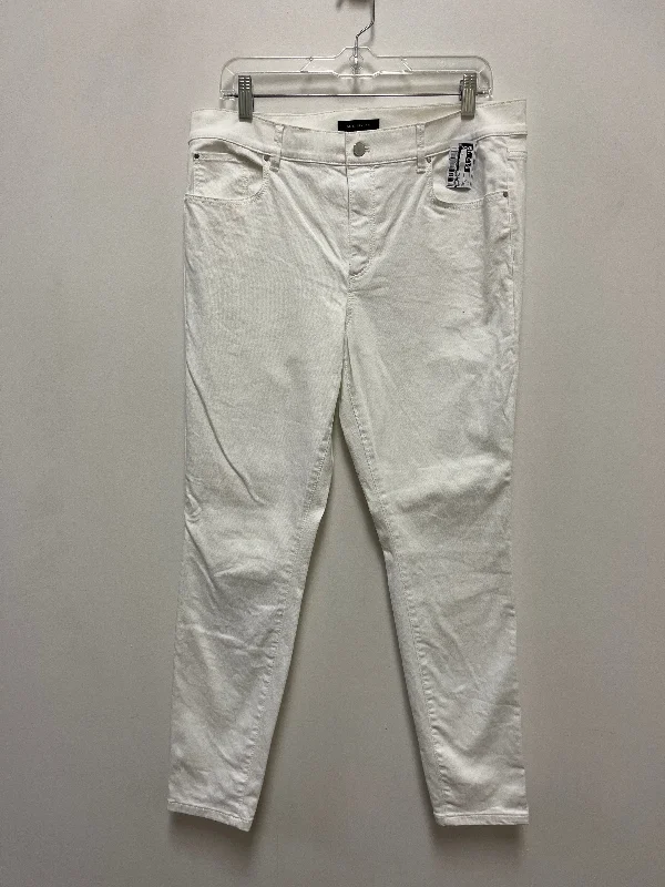 Jeans Straight By Ann Taylor In White, Size: 12