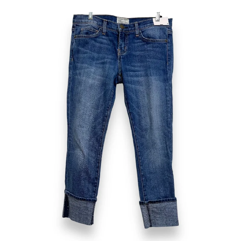 Jeans Straight By Current Elliott In Blue Denim, Size: 6