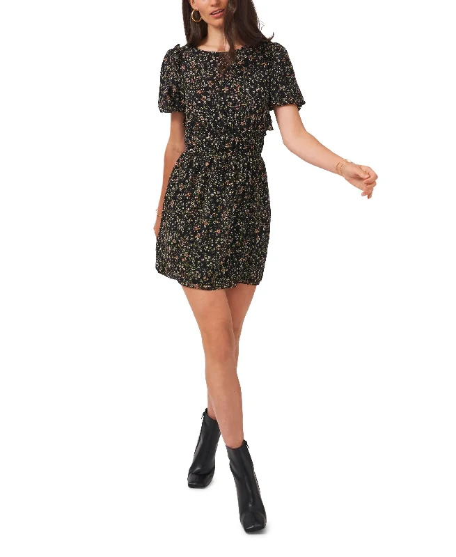 1.State Short Bubble Sleeve Mini Dress