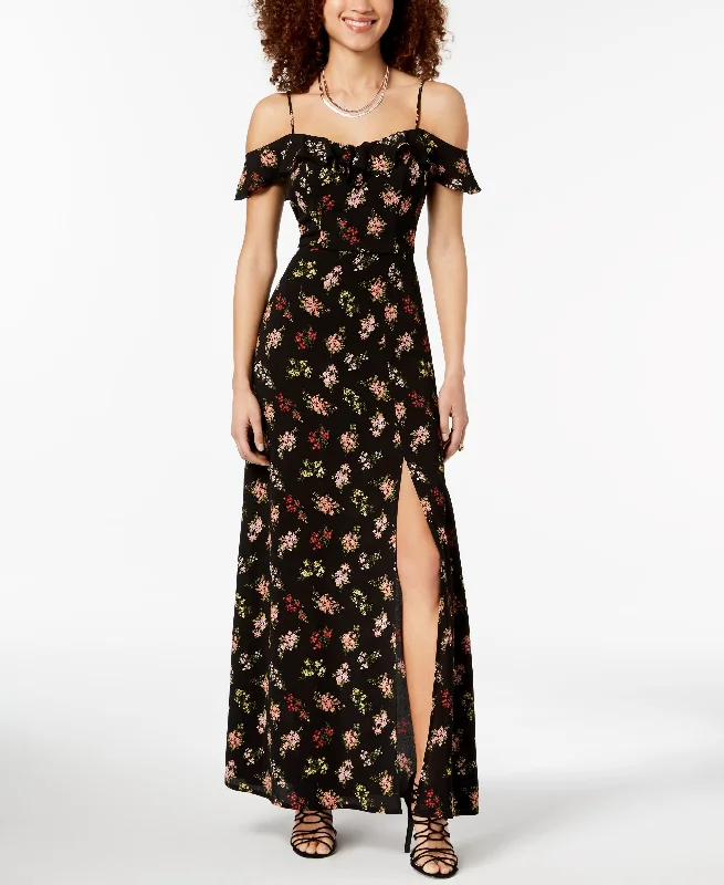 B Darlin Juniors Off The Shoulder Floral Maxi Dress