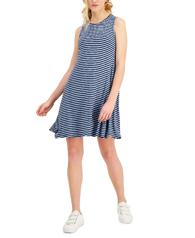 Style & Co Striped Knit Tank Dress