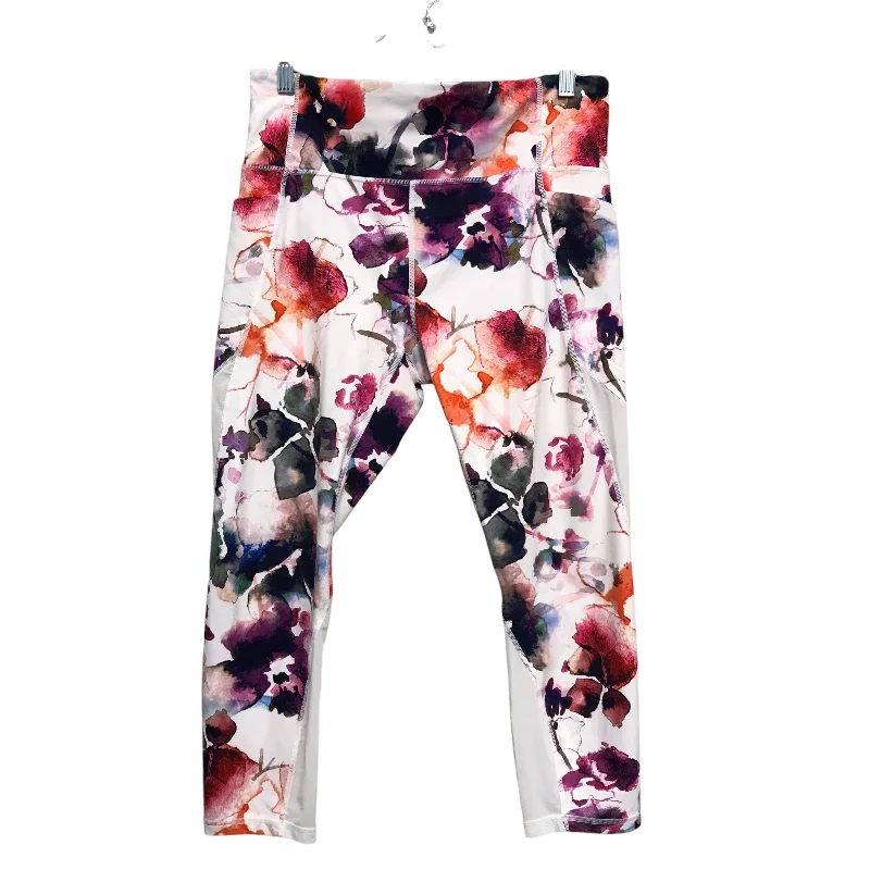 Athletic Leggings By Athleta In Floral Print, Size:L