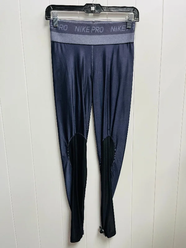 Athletic Leggings By Nike Apparel In Blue, Size: M