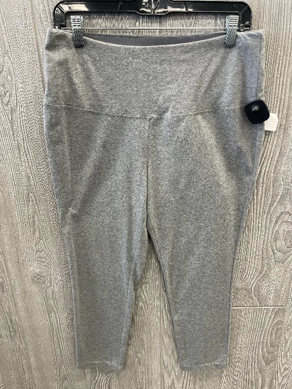 Athletic Leggings By Zenergy By Chicos In Grey, Size: M