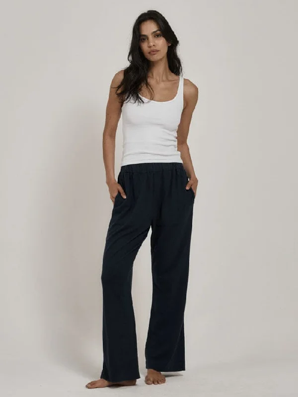 Hemp Full Length Pant - Petrol