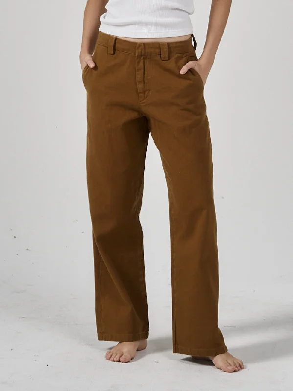 Lax Low Slung Pant - Tobacco