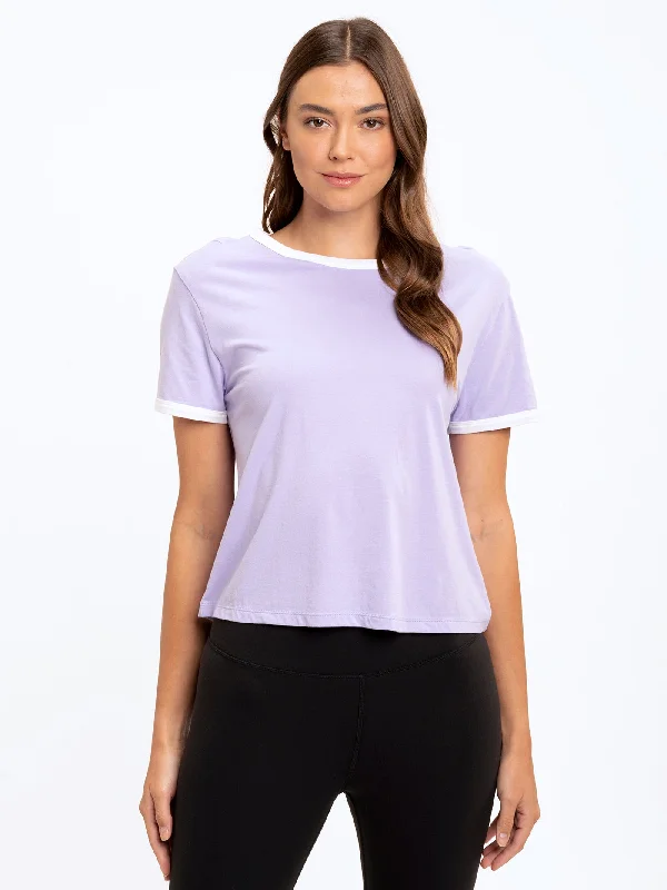 Clea Crop Ringer Tee