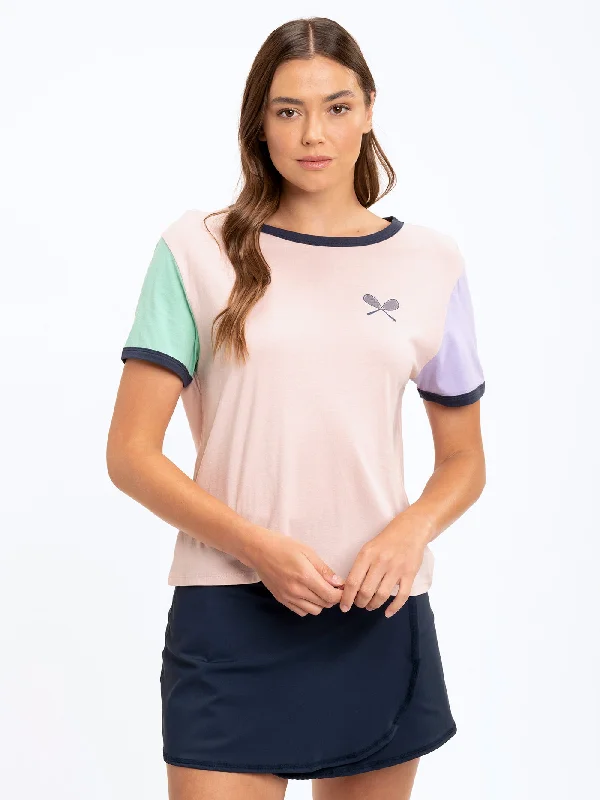 Tennis Graphic Colorblock Tee