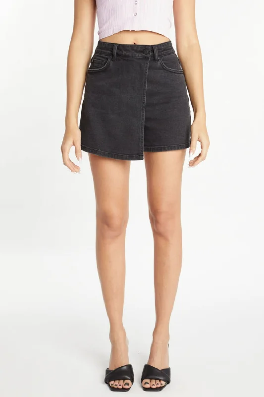 Super High Rise 5 Pocket Denim Skirt